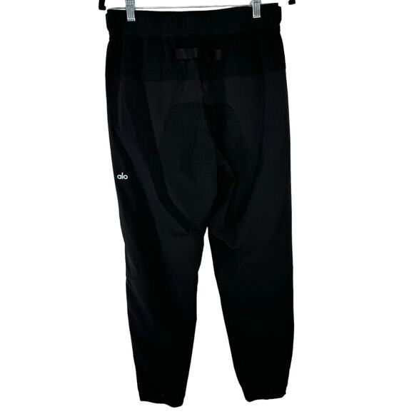 ALO Sweatpants Womens Black Jogger Pants Side Release Buckle Belt Ankle size M - Picture 3 of 6